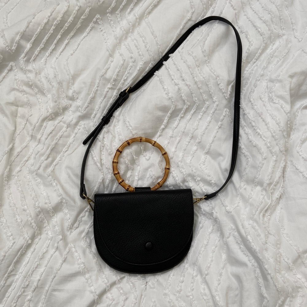 Bamboo wrist and crossbody purse